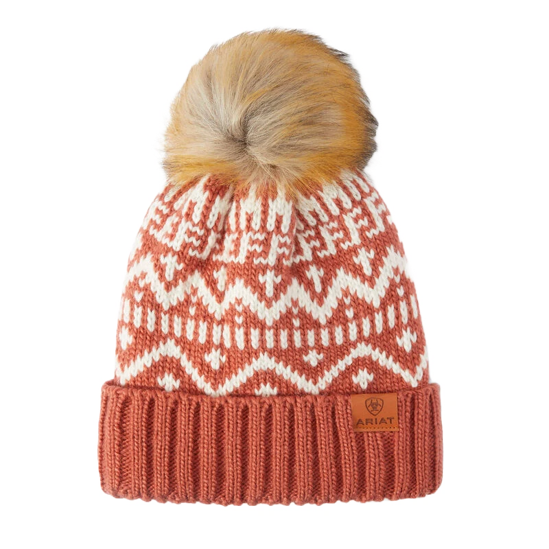 Ariat® Ladies Marsala And Sea Salt Azulejo Beanie 10037924