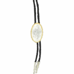Double S Silver & Gold Floral Bolo Tie 22802