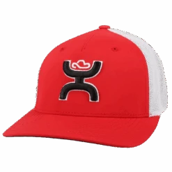 Hooey® Men's Coach 5-panel Red & White Flexfit Cap 2112RDWH