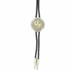 Double S Western Round Star Slide Bolo Tie 22611