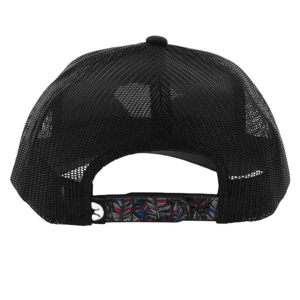 Hooey Rope Like A Girl Women's Feathered Pattern Snapback Hat 2249T-TLBK - Image 2