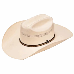 Ariat® Men's Leather Sweatband Ivory SS Western Hat A73216
