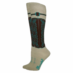 Wrangler® Ladies Wild West Boot Khaki Knee High Socks 00261-3550-MED