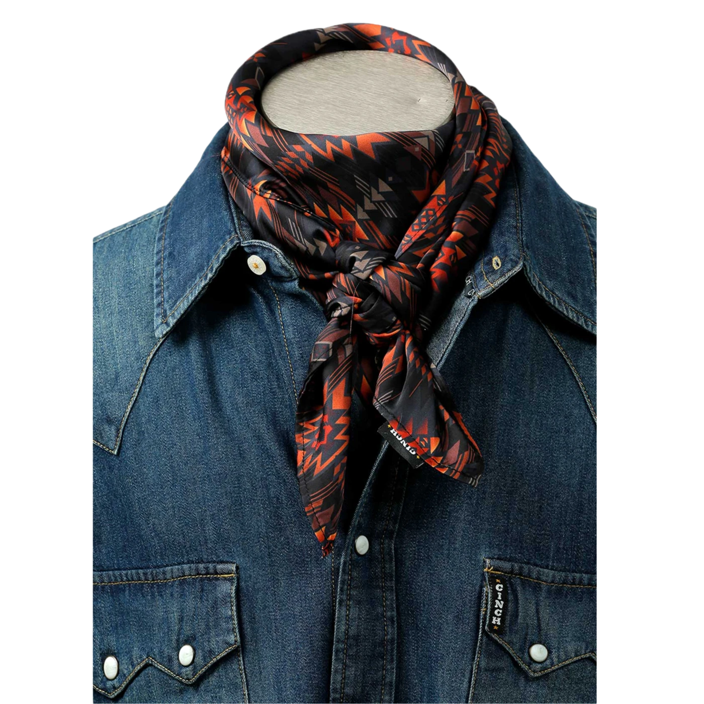 Cinch® Men's Satin Aztec Pattern Multicolor Wild Rag MXX1998006