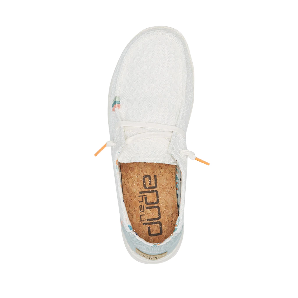 Hey Dude Ladies Wendy Boho White Crochet Shoes 121410164 - Image 2