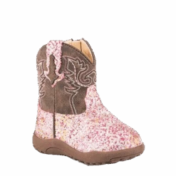 Roper Infants Cowbabies Pink Glitter Western Boots 09-016-1225-2062