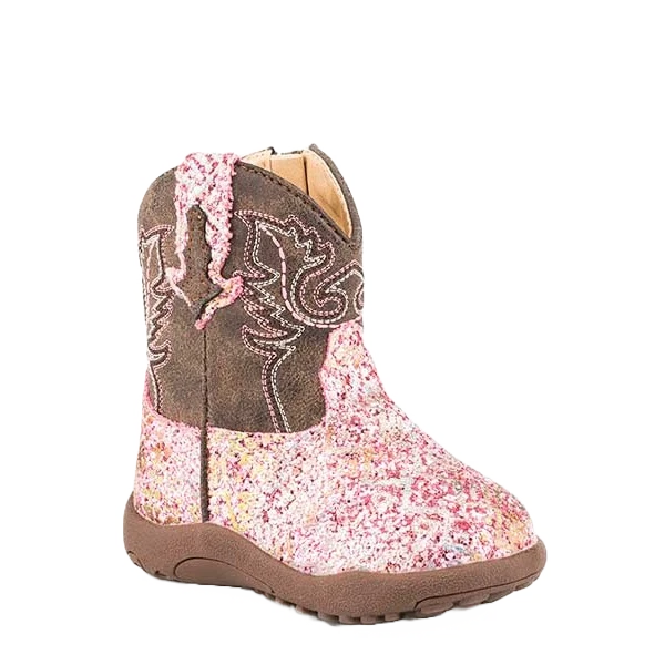 Roper Infants Cowbabies Pink Glitter Western Boots 09-016-1225-2062