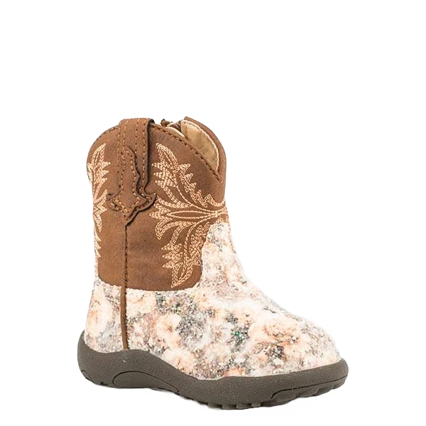 Roper Infants Cowbabies Floral Glitter Western Boots 09-016-1903-2136