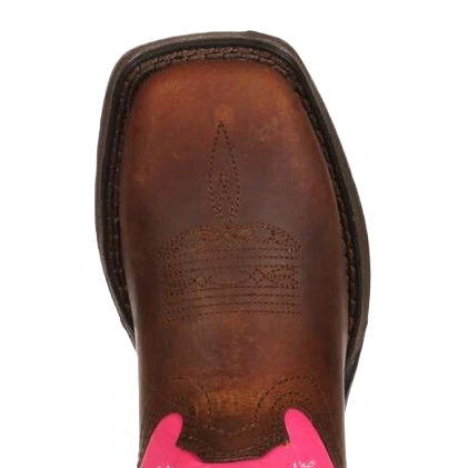 Durango® Toddler Girl's Let Love Fly Pink & Brown Western Boot DWBT092 - Image 2