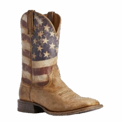 Ariat® Men's Distressed Brown And Flag Circuit Proud Boots 10031513