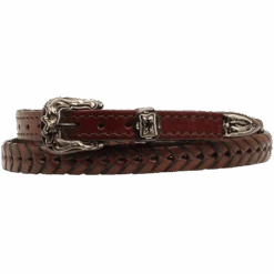 Twister Laced With Smooth Tabs Brown Hatband 0201602