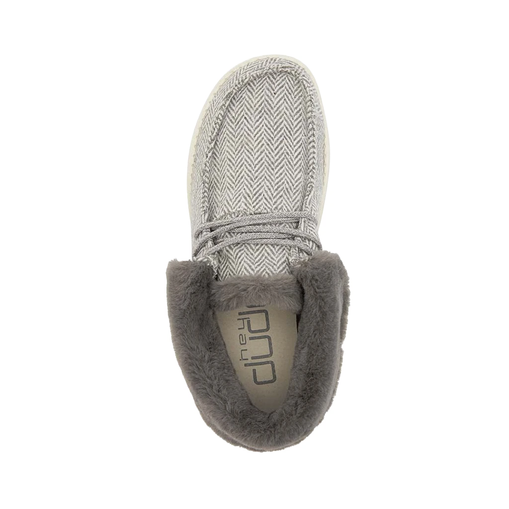 Hey Dude Ladies Britt Wool Herringbone Grey Shoes 121773133 - Image 2