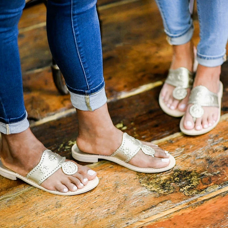 Jack Roger Ladies Slip On Platinum Sandals 1219SN0001042PLTNM - Image 5