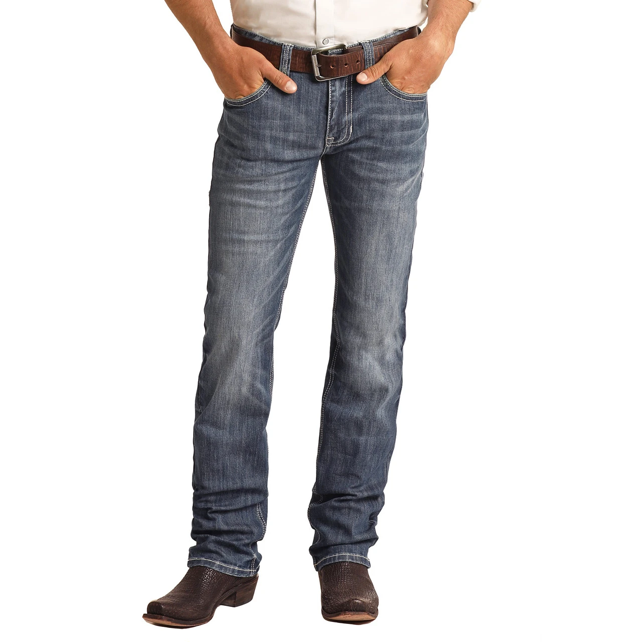 Rock & Roll Men's Revolver Reflex Medium Wash Jeans RRMD1RRZSI - Image 2