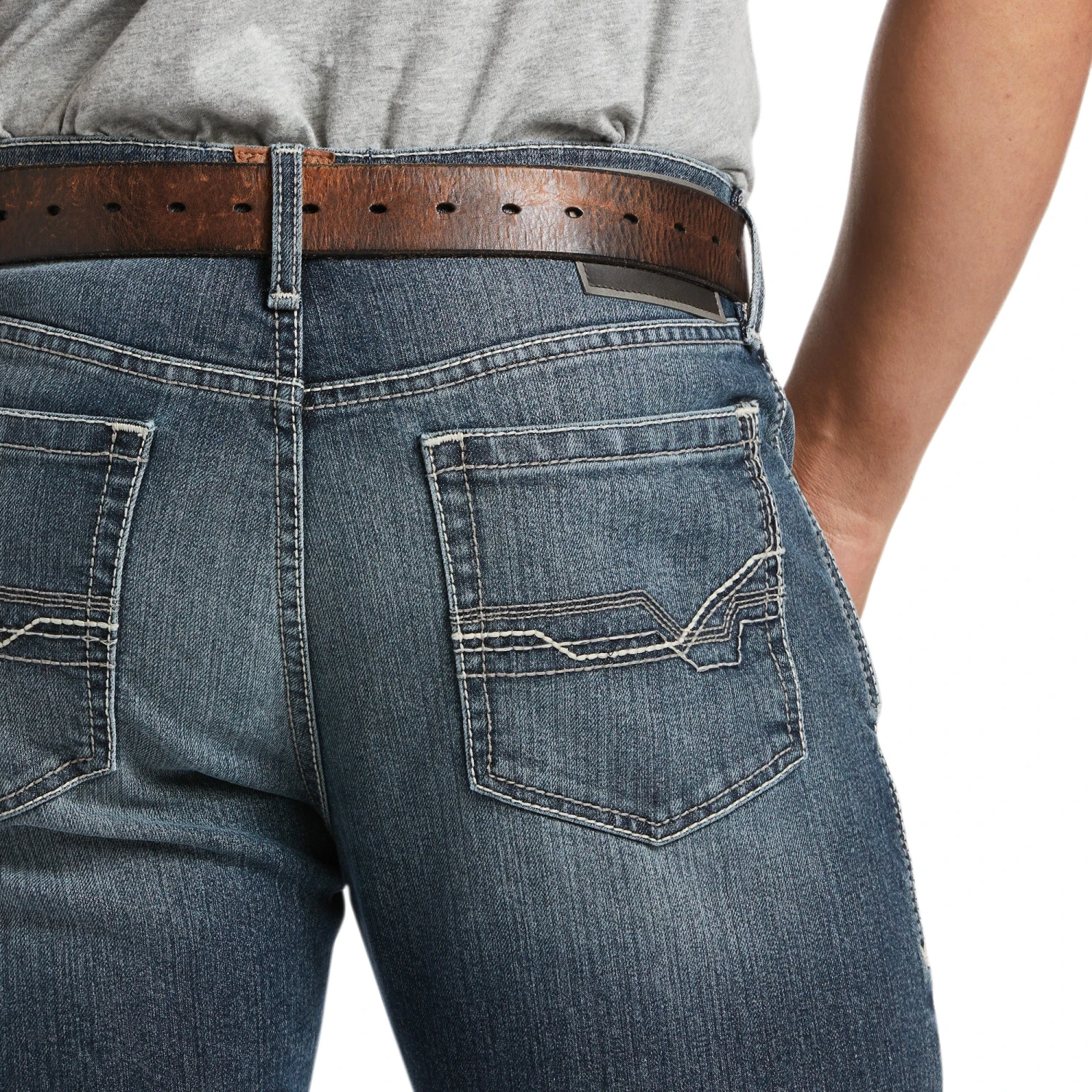 Ariat® Men's M4 Relaxed Stretch Augustus Straight Leg Jean 10039629 - Image 4