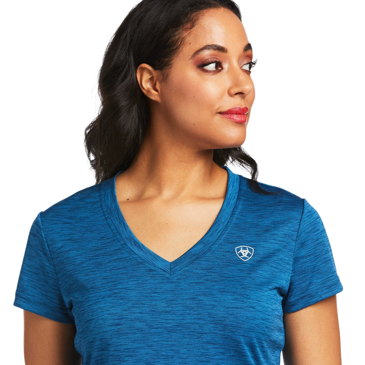 Ariat Ladies Laguna Short Sleeve Baselayer Blue Opal Shirt 10039401 - Image 4