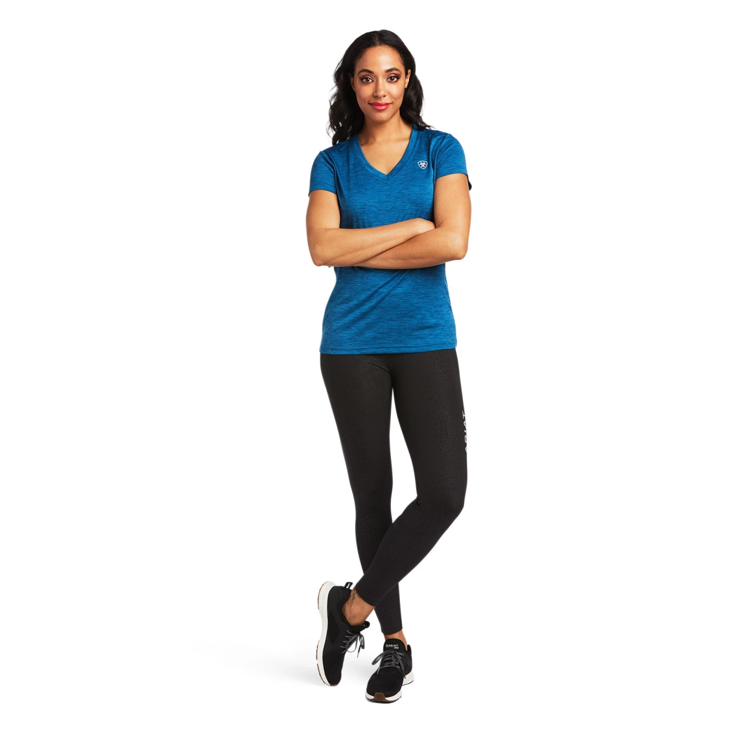 Ariat Ladies Laguna Short Sleeve Baselayer Blue Opal Shirt 10039401 - Image 3