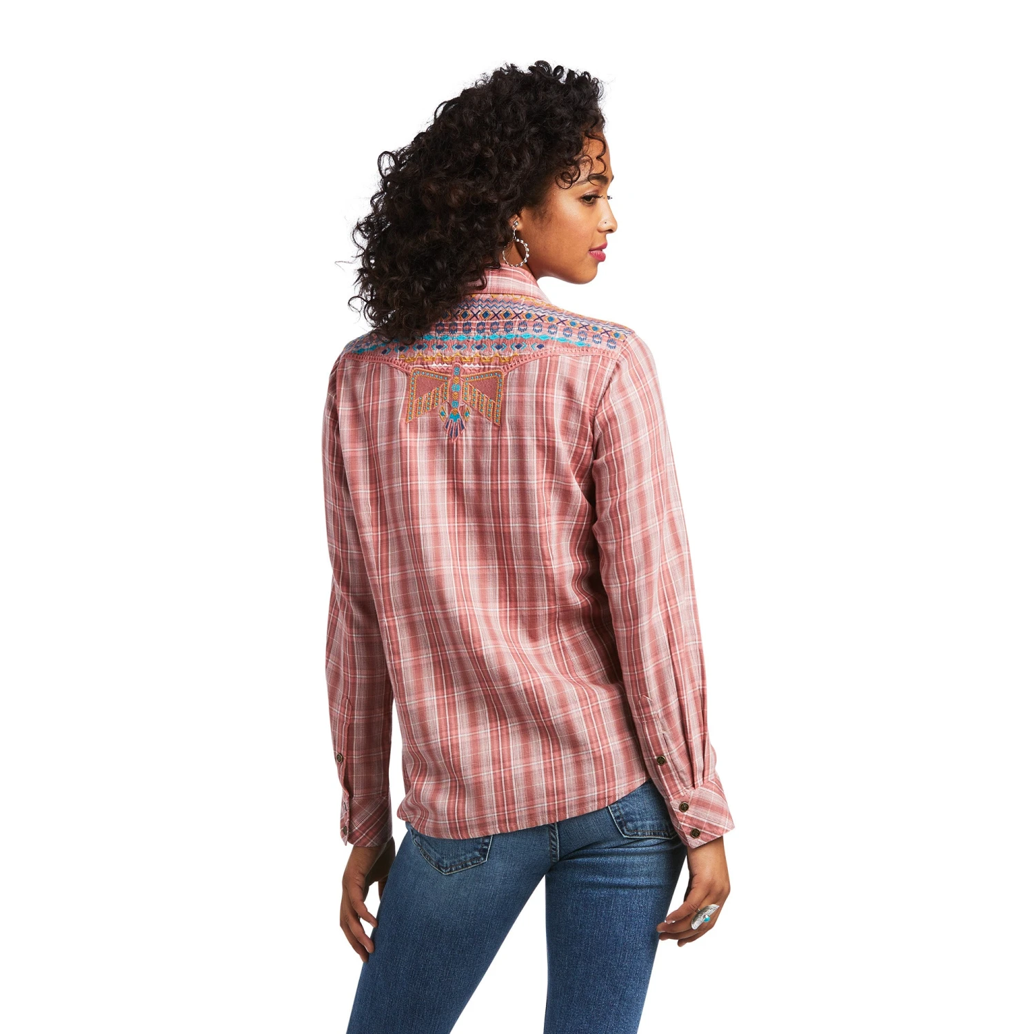 Ariat Ladies R.E.A.L™ Antique Thunderbird Antique Rubia Plaid Shirt 10039844 - Image 2
