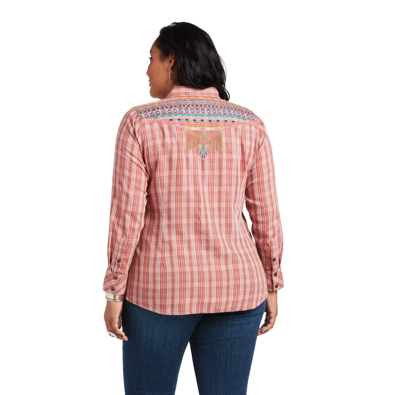 Ariat Ladies R.E.A.L™ Antique Thunderbird Antique Rubia Plaid Shirt 10039844 - Image 4
