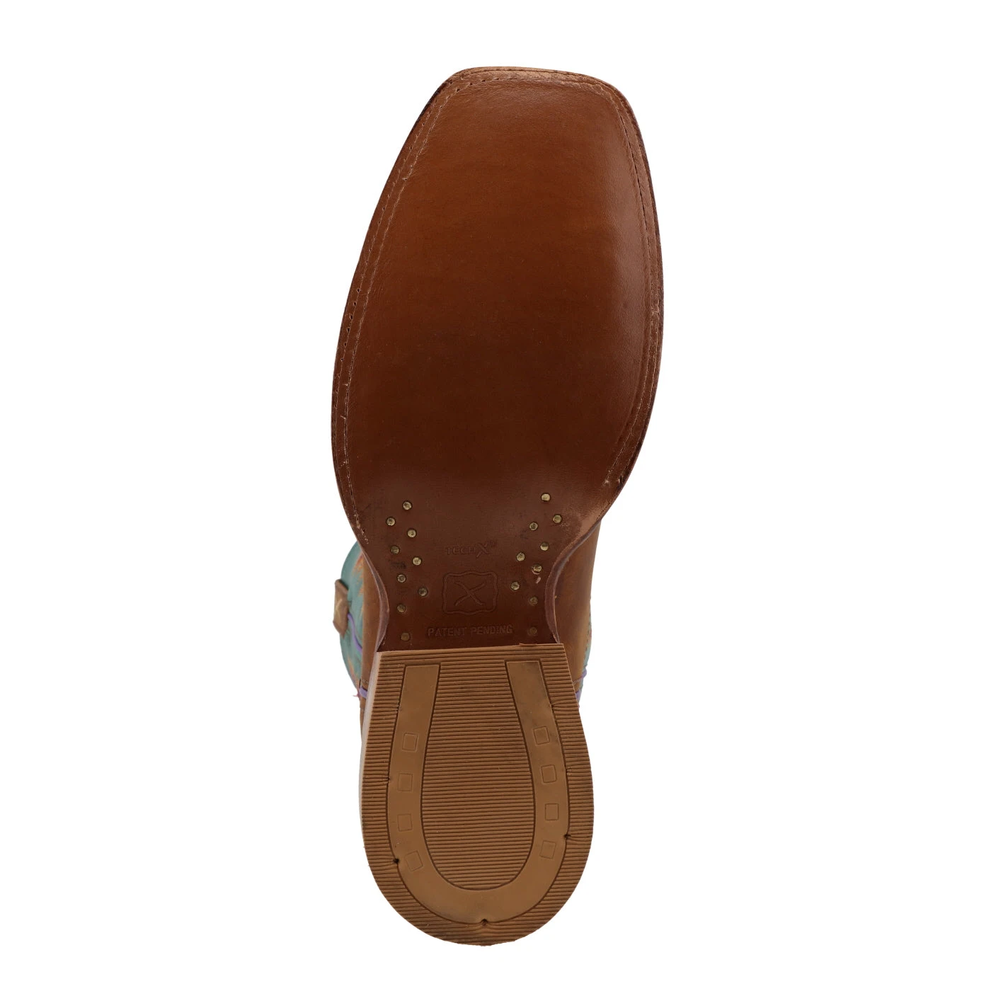 Twisted X Ladies Tech X Cinnamon & Turquoise Square Toe BootsWXTL001 - Image 4
