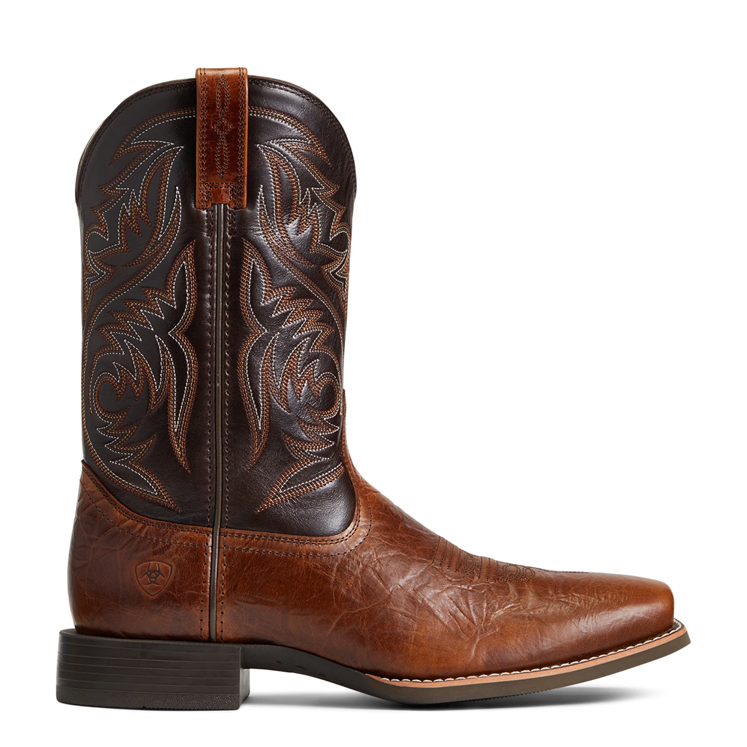 Ariat Men's Roughstock Patriot Brown Square Toe Boots 10040353 - Image 3