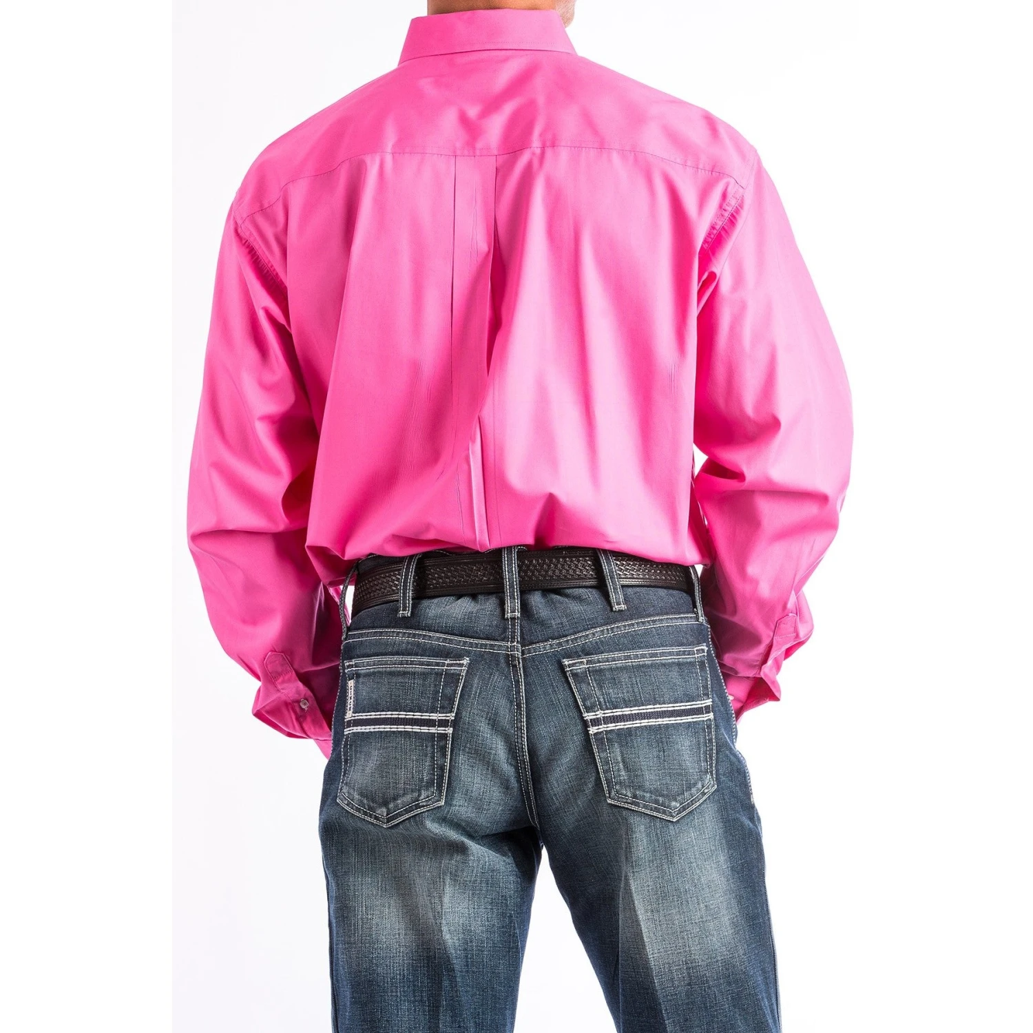 Cinch Men's Western Solid Pink Button-Down Shirt MTW1103320 - Image 3