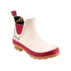 Pendleton Ladies Paloma Stripe Chelsea White Rubber Boots PW2251-120